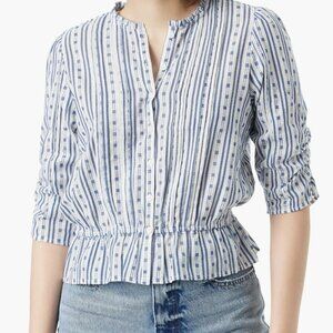 Scarlette Button Front Peplum Top